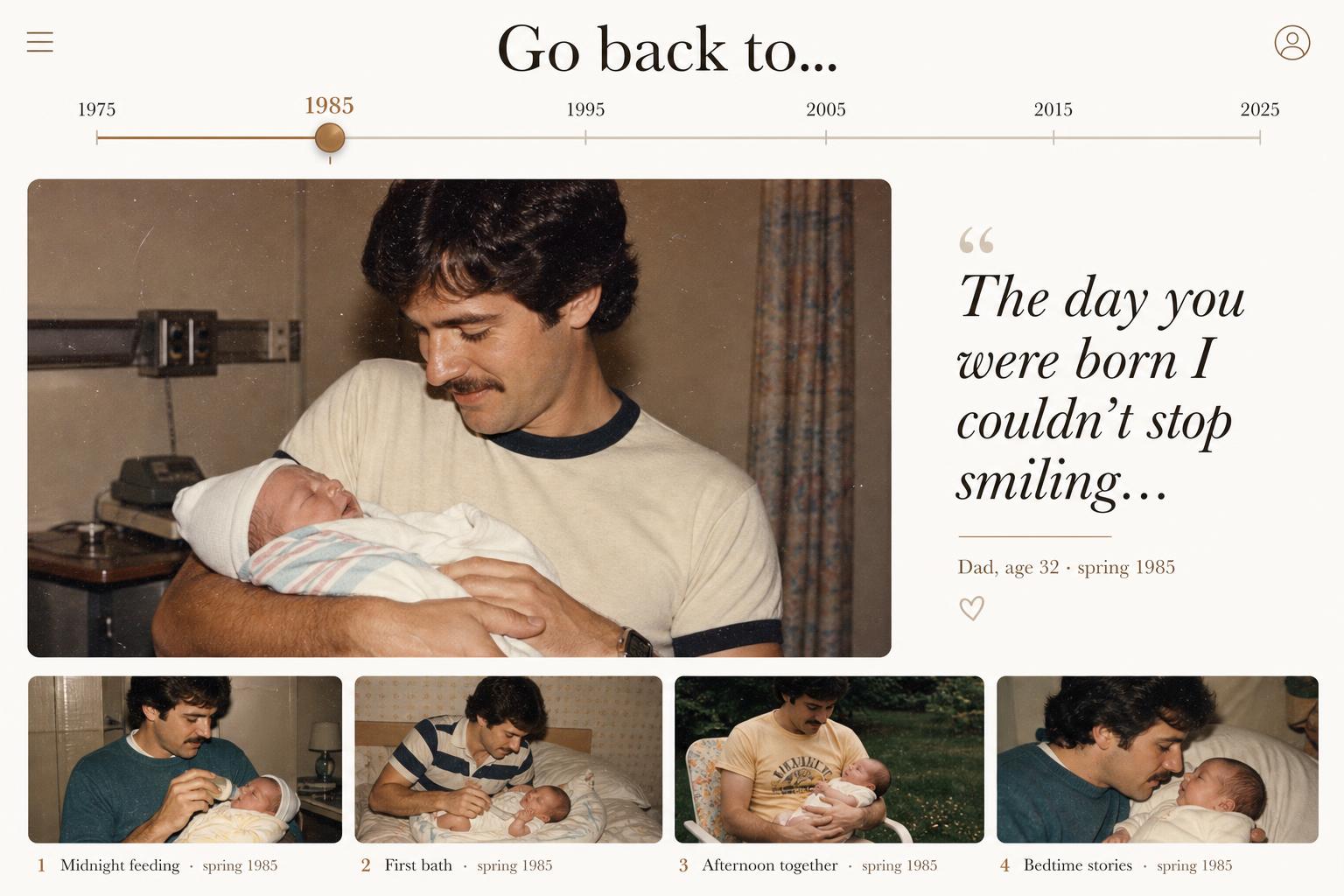 AfterLife timeline letting you meet someone at any age